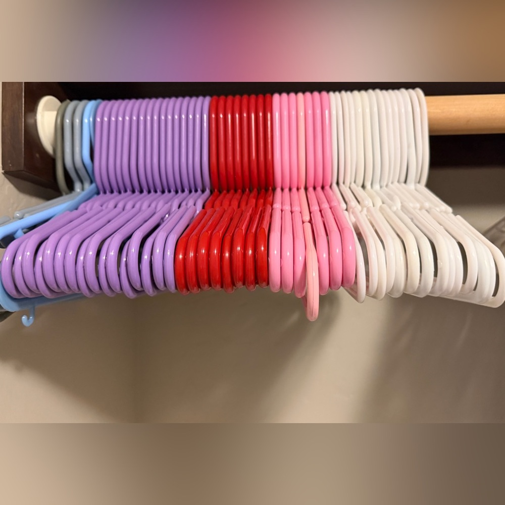 Colorful multi colored Plastic kids Clothing Hangers